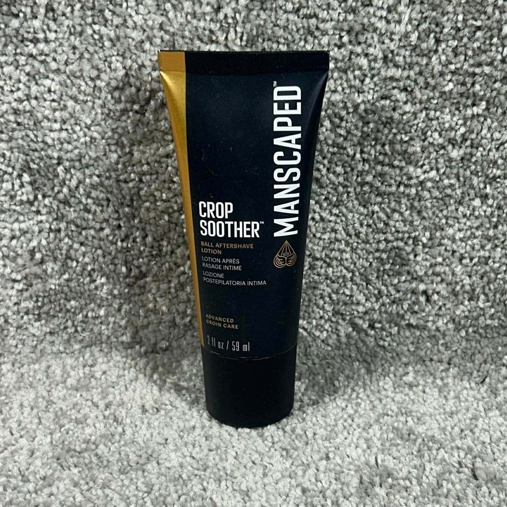 MANSCAPED Crop‎ Soother Aftershave Lotion Mens 2oz Black Gold Groin Care